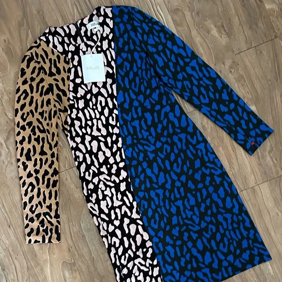 **DVF** NWT leopard print dress SIZE 6 - Picture 3 of 7